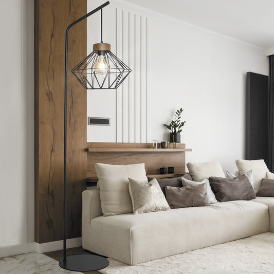 Medidas Pie Salón ANTIBES Negro-Madera AJP/Alemar Ref. 10832 - LuzGuru