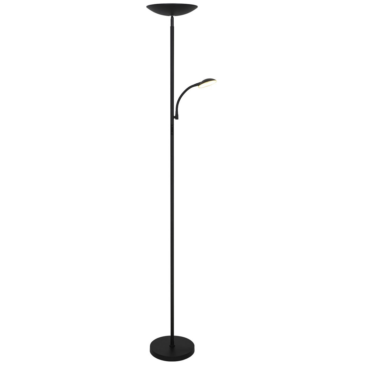 Pie de Salón LED Kos 18W+5W con Lector AJP - Negro | AJP / Alemar · Ref. 12253