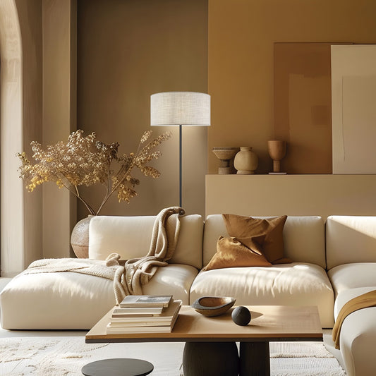 Medidas del pie de salón Larino Lino Tostado AJP/Alemar (Ref. 11798) - luzguru.com