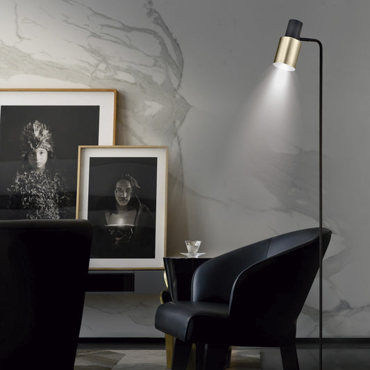 Medidas pie salón Maena negro-latón AJP/Alemar Ref. 10895 - LuzGuru.com