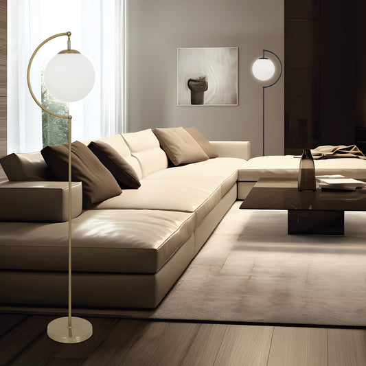 Medidas Pie Salón Midas Latón/Blanco AJP Alemar Ref. 11394 - LuzGuru