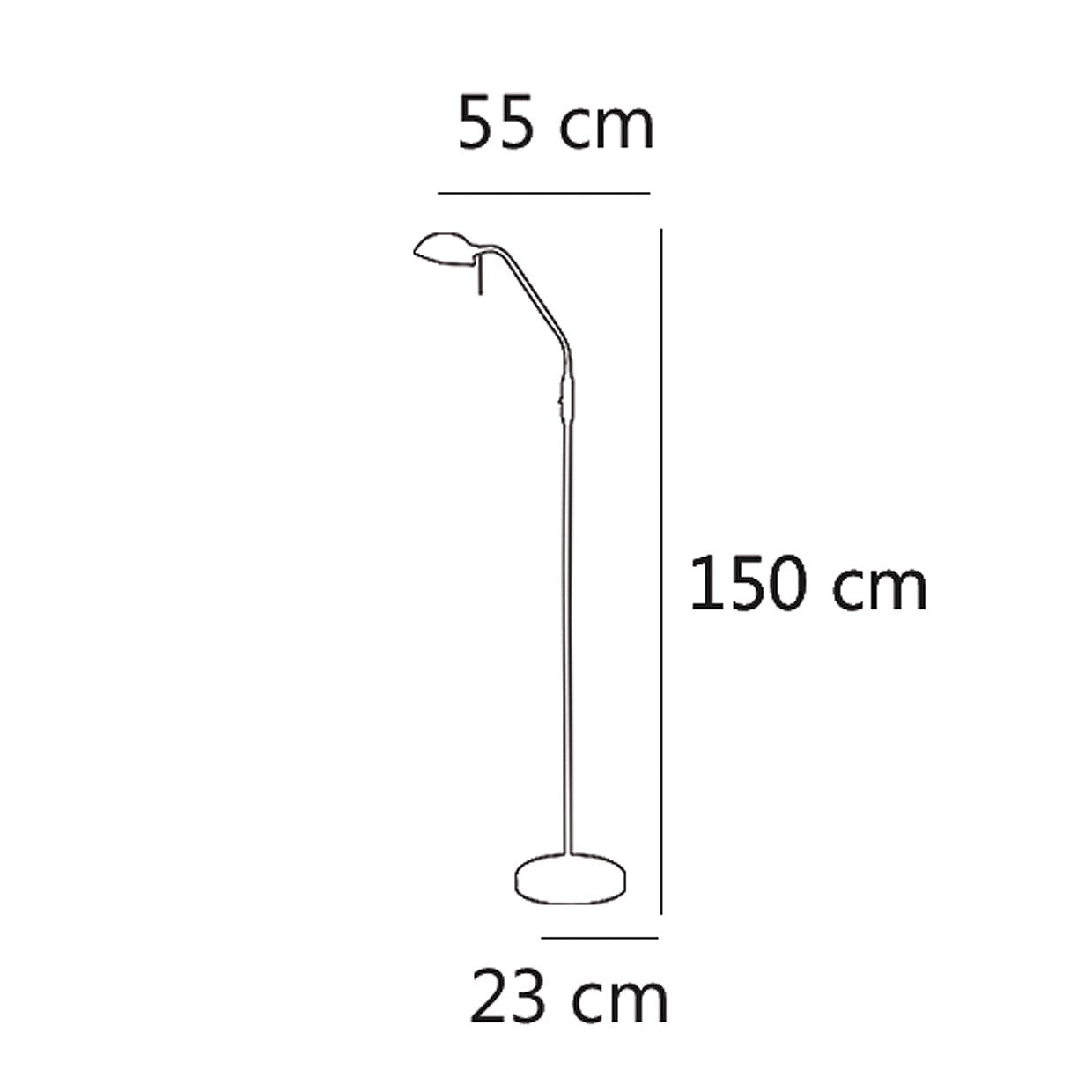 Pie de salón AJP/Alemar MODOS (Ref. 10602): Dimensiones detalladas. Elegancia y funcionalidad en cuero, envío rápido y garantía LuzGuru.