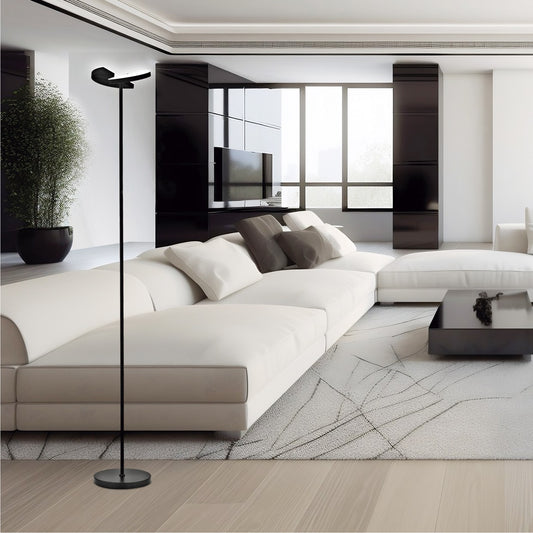 Medidas Pie Salón LED Petro Negro AJP/Alemar Ref. 11332 - luzguru.com