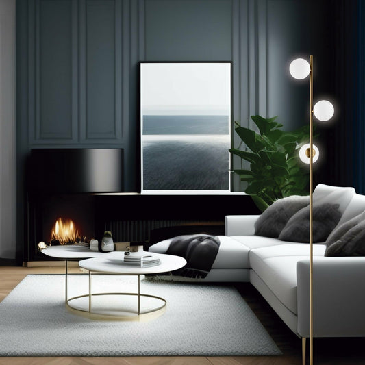 Medidas pie salón River Latón/Opal AJP/Alemar Ref. 11383 - luzguru.com