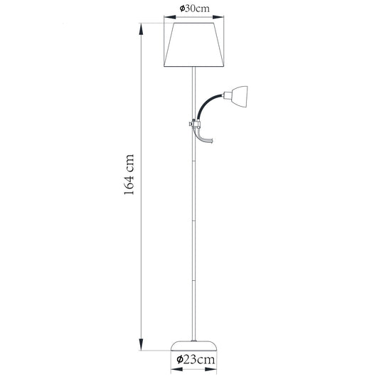 Medidas Pie Salón Sisto Blanco AJP/Alemar Ref. 11620 - LuzGuru.com