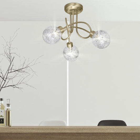 Medidas Plafón ROLO Cuero AJP/Alemar Ref. 10532 - 3x40W - luzguru.com