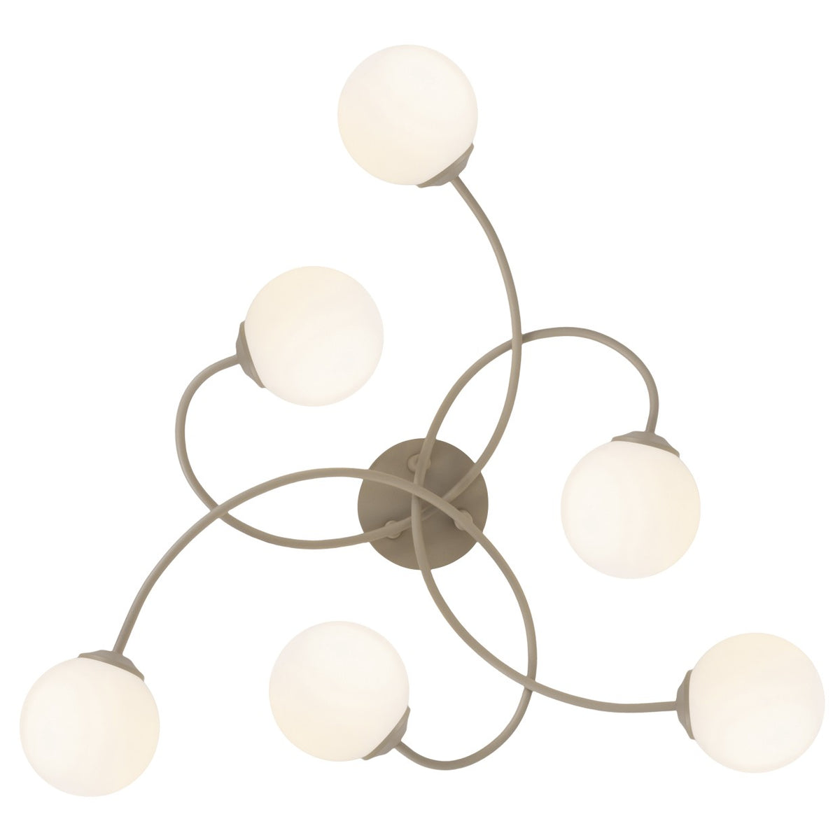 Plafón de Techo Luna 6 Luces Beige Cristal Opal AJP - vista principal | AJP / Alemar