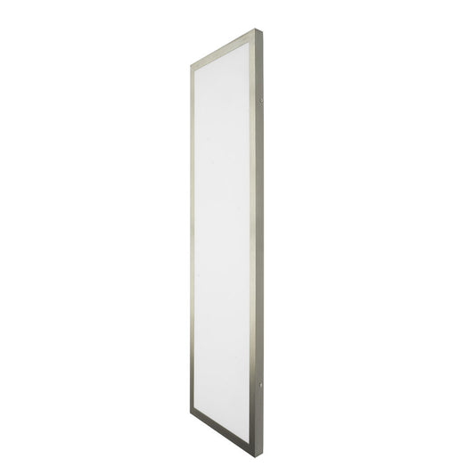 Plafón LED fabricado en aluminio color níquel, luz blanca natural 4000K