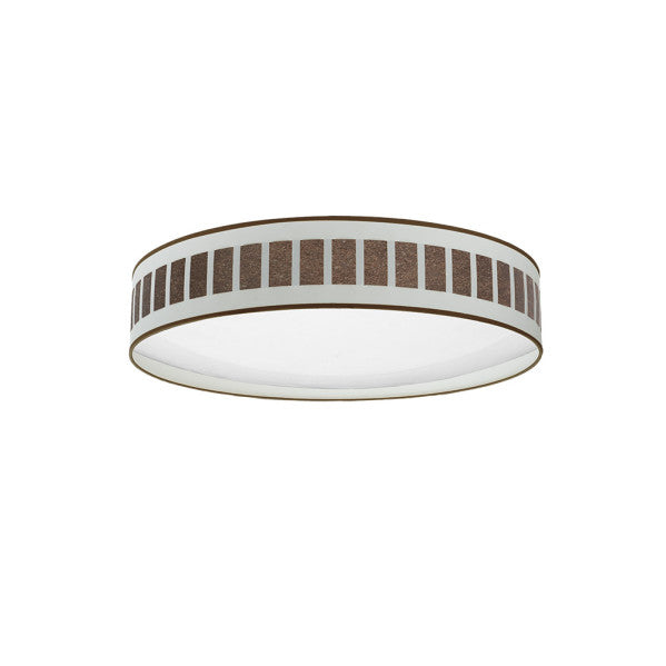 Plafón Ivanna 96W Blanco-Óxido de Fabrilamp, vista frontal. Iluminación moderna para tu hogar.