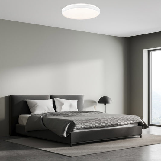 Plafón Charly fabricado en Blanco con tecnología LED y 3CCT