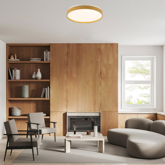 Plafón Panam fabricado en Madera color Blanco, estilo nórdico