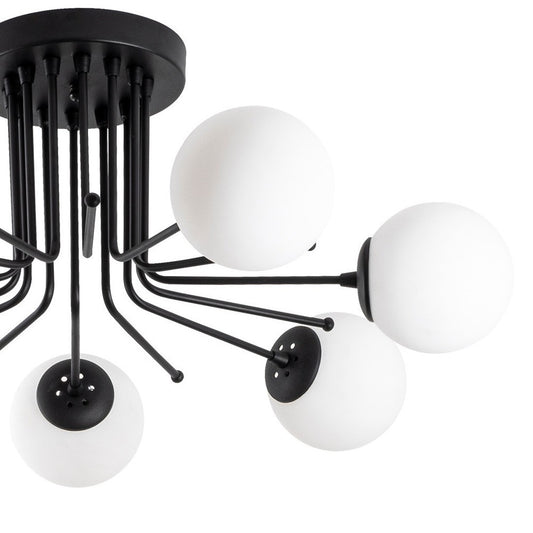 Plafón Model 12 fabricado en Metal color Negro