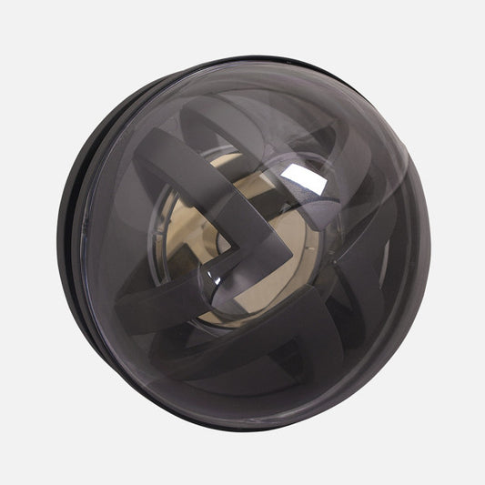 Detalles del aplique exterior moderno Fabrilamp/Abrila S9343 (Ref. 93.843/1), color gris aluminio, IP44, E27. Iluminación exterior elegante y resistente.