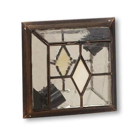 Plafón Rústico CALIFA 29 cm 2xE27 Oro Viejo y Beis Fabrilamp - vista principal | Fabrilamp / Abrila · Ref. 005982915