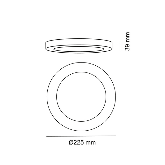 Plafón Know fabricado en aluminio color gris