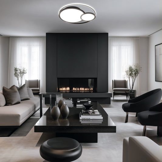 Medidas Plafón LED Brolo Negro AJP/Alemar Ref. 11472 - 50-60W 4000K - luzguru.com