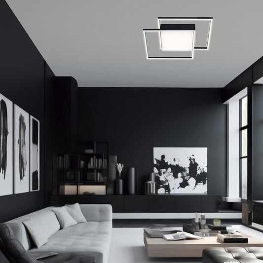 Medidas Plafón LED Tonga Negro 40W AJP/Alemar Ref. 11465 - luzguru.com