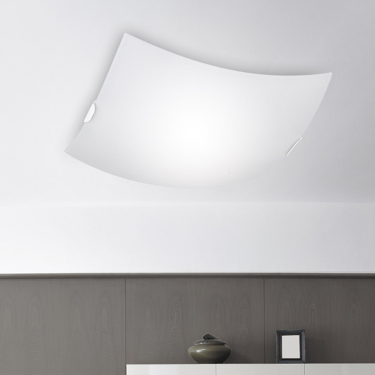 Plafón Nomad cuadrado blanco AJP/Alemar (Ref. 10798): medidas detalladas. Iluminación elegante y sencilla para tu hogar. Envío rápido desde LuzGuru.
