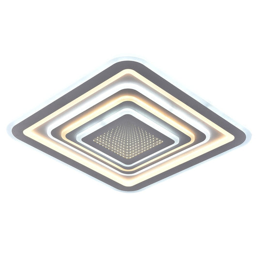 Plafón fabricado en Espejo color Plata