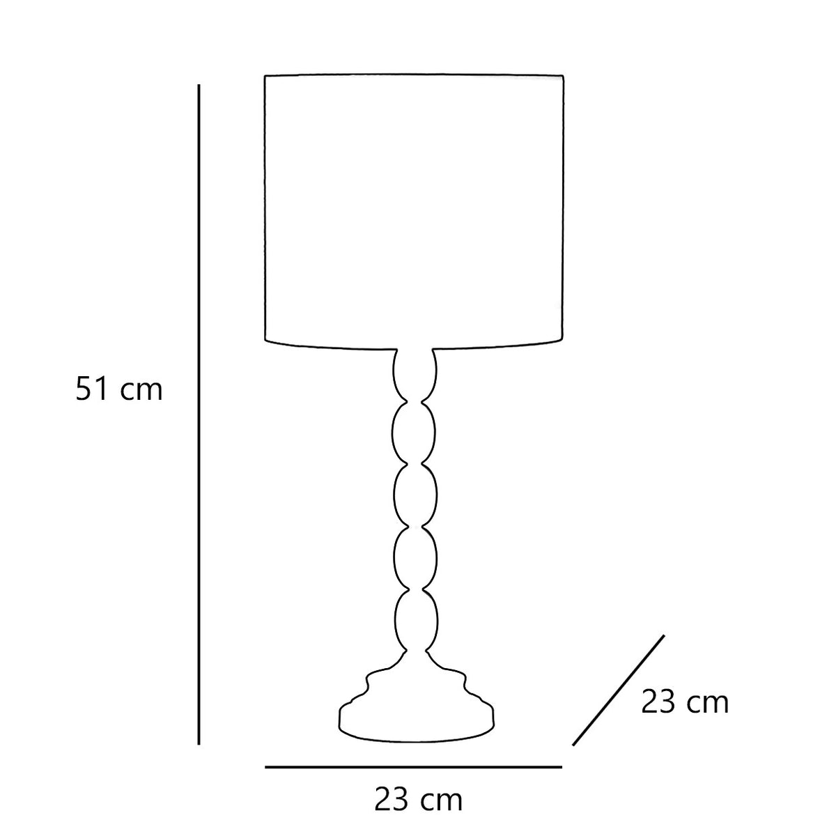 Lámpara Sobremesa Brera Cuero AJP/Alemar (Ref. 3252PT-1PCU): Dimensiones detalladas. Elegancia y funcionalidad para tu hogar. Compra en luzguru.com