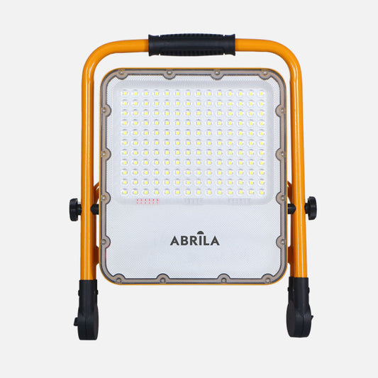 Proyector LED Inalámbrico Brion 100W 6500K Amarillo Fabrilamp instalada en ambiente decorativo de salón o dormitorio | Fabrilamp / Abrila
