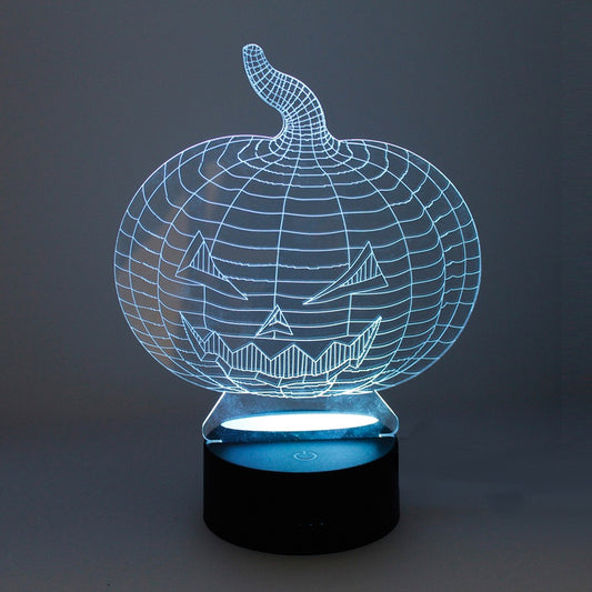 Lámpara calabaza fabricada en Metacrilato color naranja