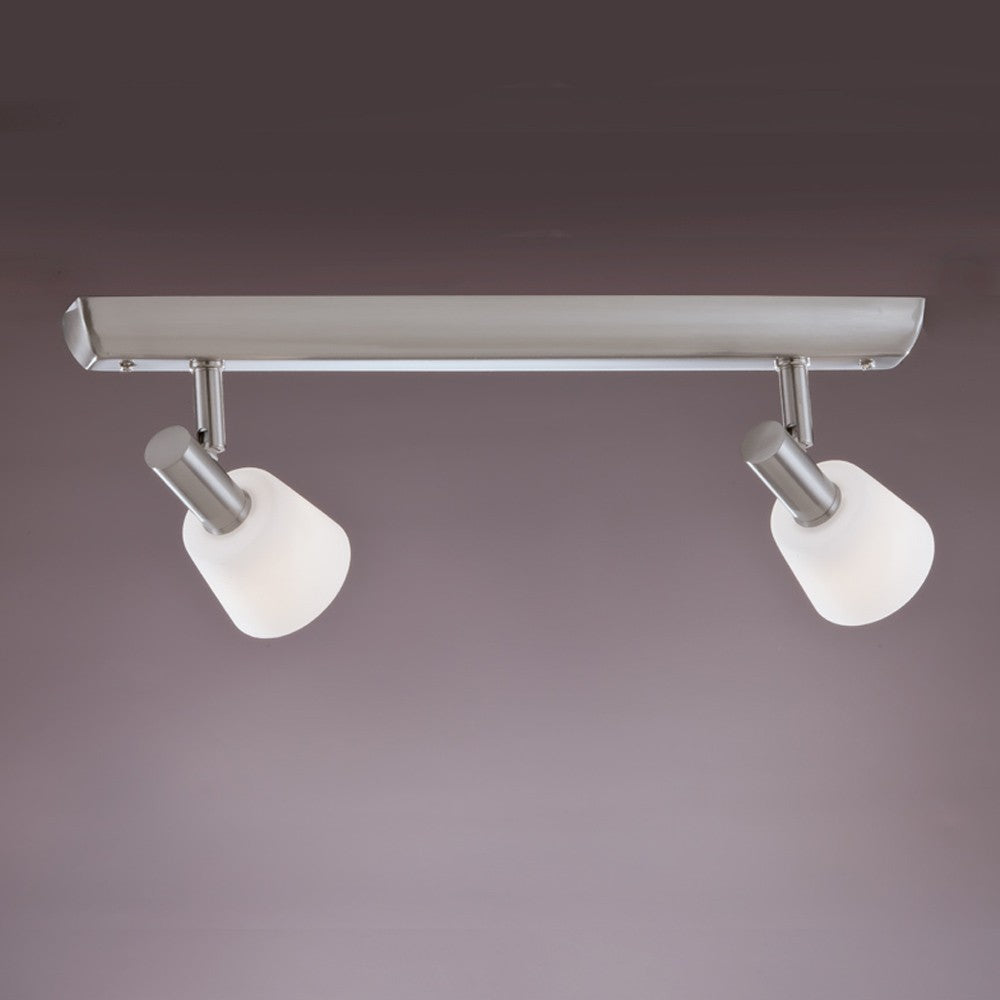 New Kaster Barra de Luces CristalRecord 002-2200-2-053 en níquel satinado