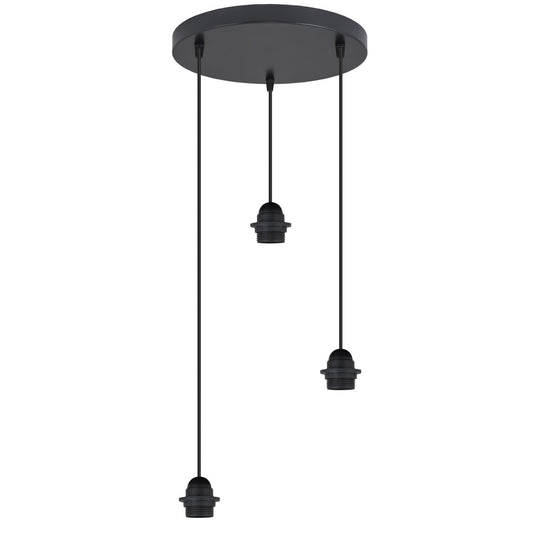 Medidas Lámpara Techo Redondo Larrue Negra AJP/Alemar Ref. 60297 - luzguru.com