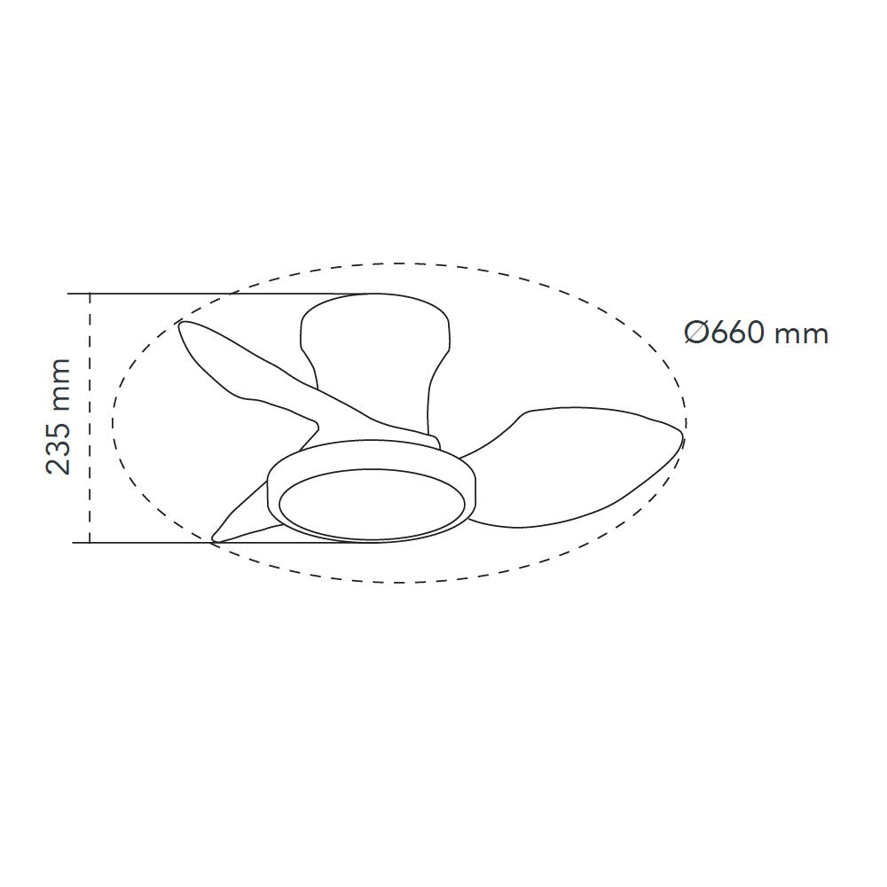 Ventilador de Techo con Luz LED Reel Negro 66 cm CristalRecord - imagen 4 | CristalRecord