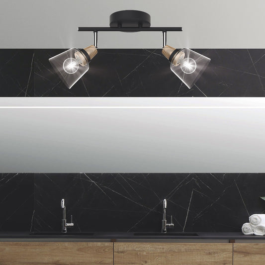 Medidas Regleta 2L Indigo Negra-Madera 40W AJP/Alemar - Ref. 11042 - LuzGuru