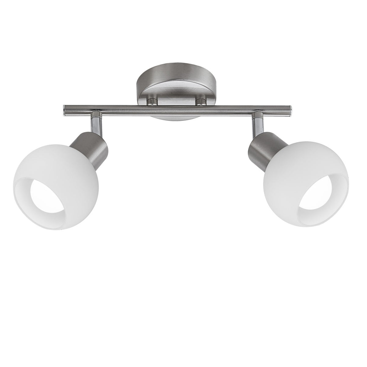Regleta de Pared OPAL 2 Luces Níquel Satinado Alemar - vista principal | AJP / Alemar · Ref. 10441