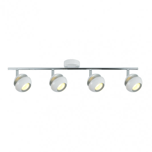 Regleta de Techo Beethoven 4 Focos GU10 Blanco y Plata Fabrilamp - imagen 2 | Fabrilamp / Abrila