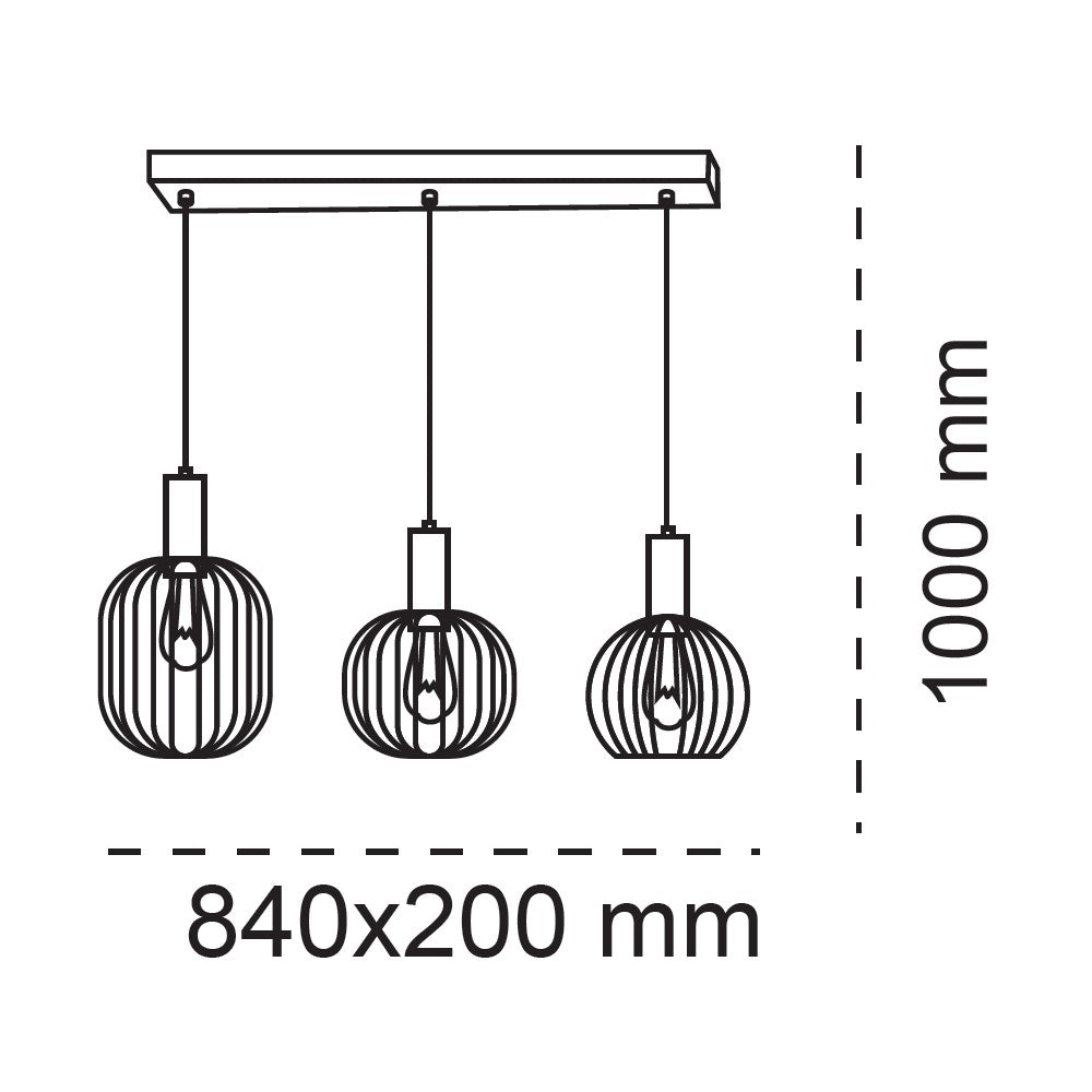Lámpara colgante Sofis con casquillo E27, perfecta para personalizar la luz