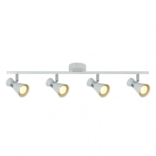 Regleta de Focos Orientables Máximo 4xGU10 Blanco y Cromo Fabrilamp - imagen 2 | Fabrilamp / Abrila