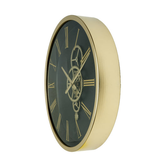 Reloj de Pared Duque 46 cm Negro y Oro con Engranajes Fabrilamp - imagen 2 | Fabrilamp / Abrila