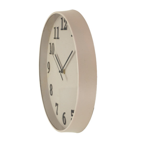 Detalles del Reloj de Pared Parrot Rosa Maquillaje 30cm de Fabrilamp/Abrila (Ref. 234513000). Diseño elegante y sencillo, movimiento continuo silencioso, cristal y policarbonato. Colección PARROT, disponible en LUZGURÚ.