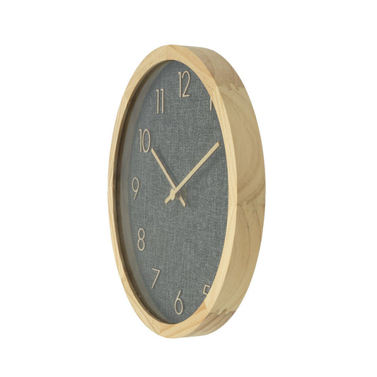 Reloj Rosellon fabricado en madera y textil color gris