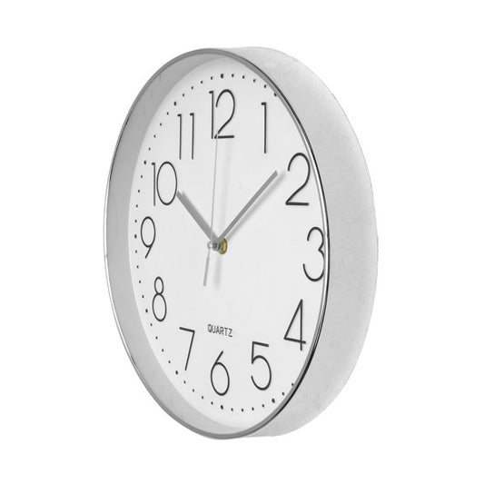 Reloj de pared Tiempo Plata 30cm de Fabrilamp, detalle del mecanismo.