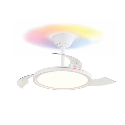 Ventilador Rexus fabricado en Hierro y ABS color Blanco