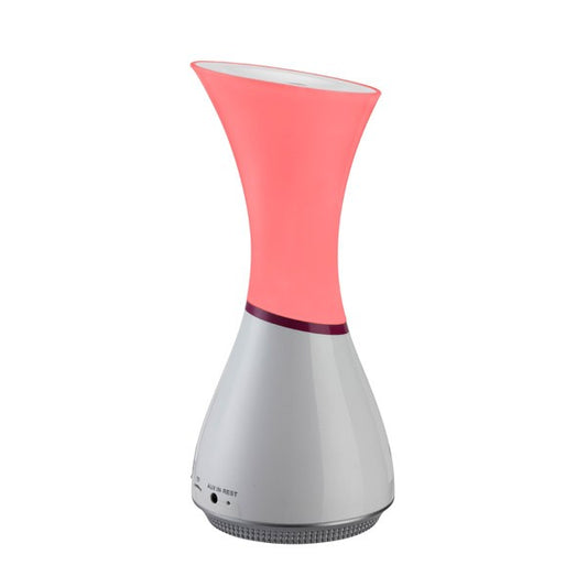 Lámpara CristalRecord fabricada en ABS y Metal, color blanco con luz RGB
