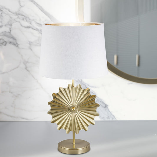 Medidas Rinconera Oris Oro AJP/Alemar Ref. 60065 - Iluminación, diseño elegante, metal, tela. luzguru.com