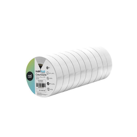 Cinta Aislante de PVC AISLANTE Blanca 19 mm x 10 m Fabrilamp - imagen 2 | Fabrilamp / Abrila