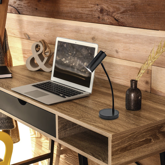 Sobremesa Antia Negra 11336 AJP/Alemar - Medidas. Lámpara de sobremesa negra 50W GU10 (bombilla no incluida). Luzguru.com