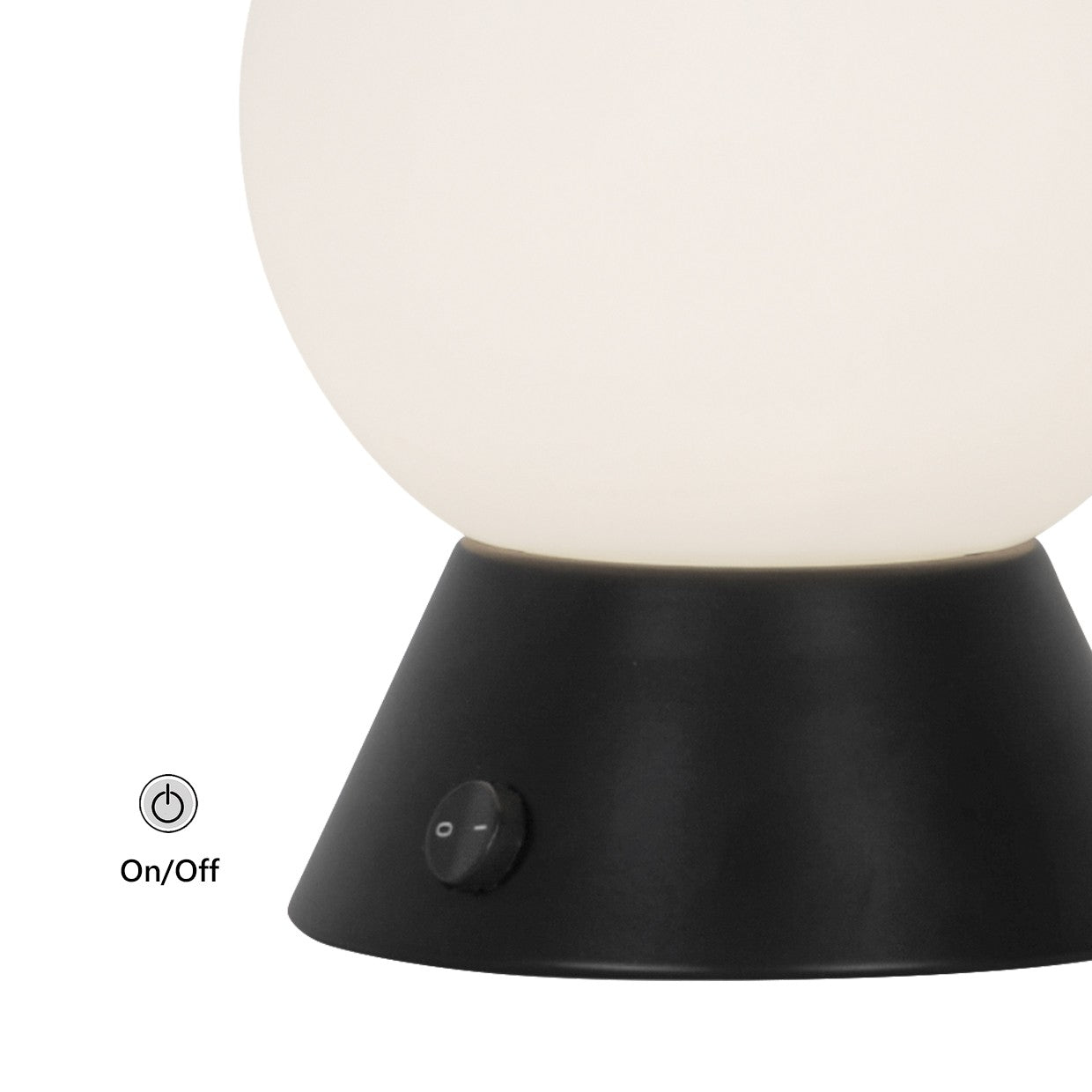 Medidas lámpara sobremesa BEN Negra/Opal AJP Alemar Ref. 11251 - LuzGuru