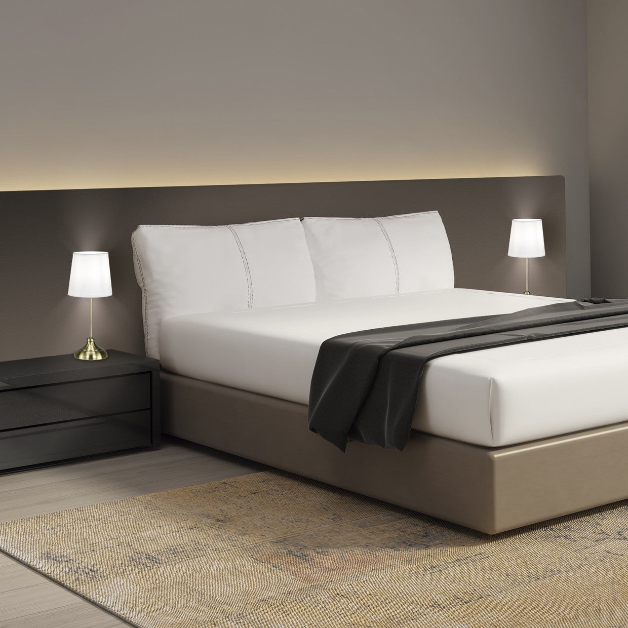 Sobremesa Bolton Cuero AJP/Alemar Ref. 11712 - Medidas detalladas. Luzguru.com