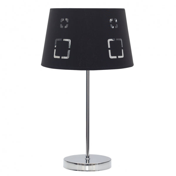 Lámpara de Sobremesa Celaya 43 cm Pantalla Calada Negro Fabrilamp - vista principal | Fabrilamp / Abrila