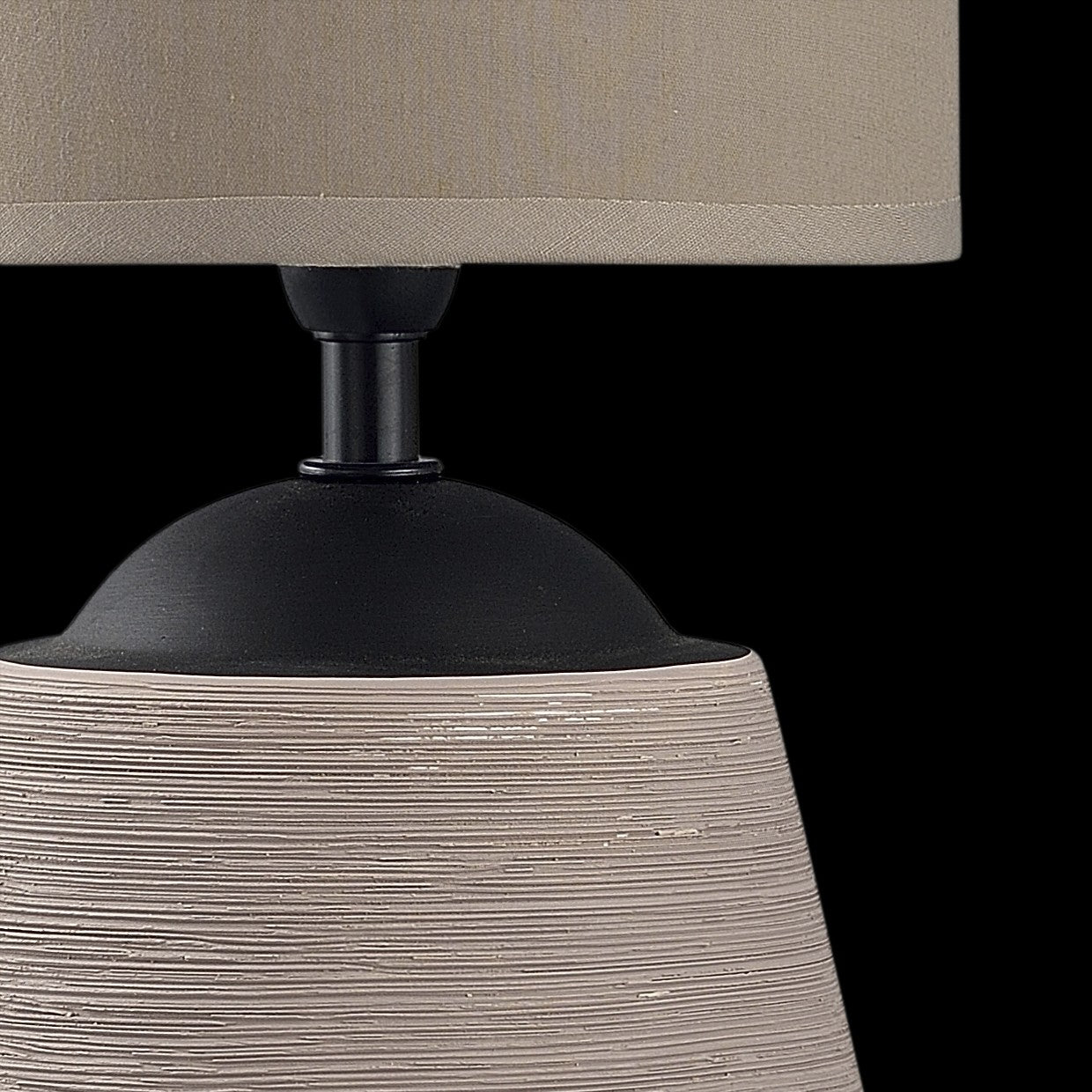 Medidas Sobremesa Cerámica Albany Negra/Marrón AJP/Alemar (Ref. 11369) - LuzGuru