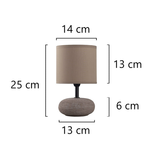 Medidas Sobremesa Cerámica Blossom Marrón AJP/Alemar Ref. 11376 - LuzGuru.com