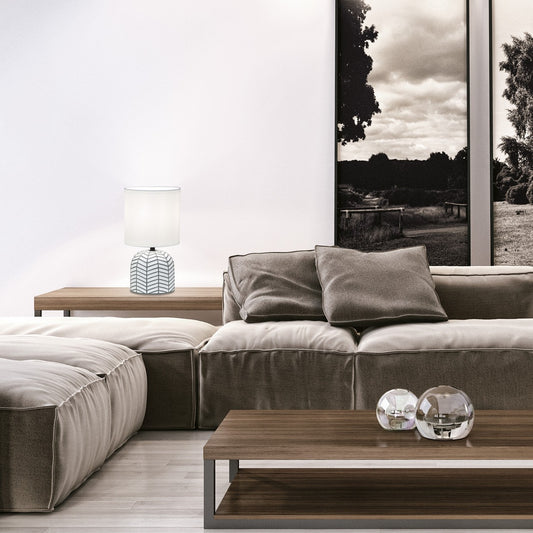 Medidas Sobremesa Darren Blanco/Gris AJP/Alemar Ref. 11684 - LuzGuru