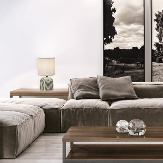 Medidas Sobremesa Darren Marrón/Blanco AJP/Alemar Ref. 11686 - LuzGuru.com